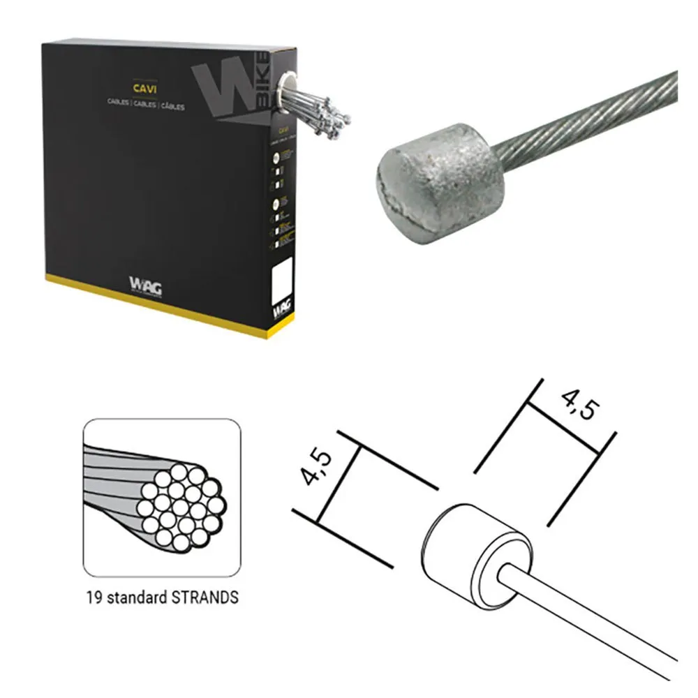 Wag Shimano Sram 1.2 X 1950 Mm Växelvajer 100 Enheter, Steel, One Size Wag Shimano Sram 1.2 X 1950 Mm Växelvajer 100 Enheter, Steel, One Size
