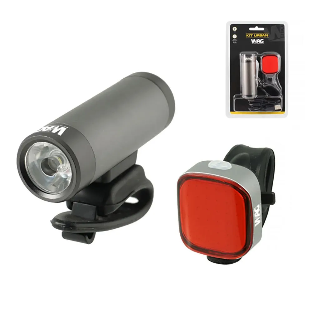 Wag Urban Cykellampset, Grey, 400 Lumens