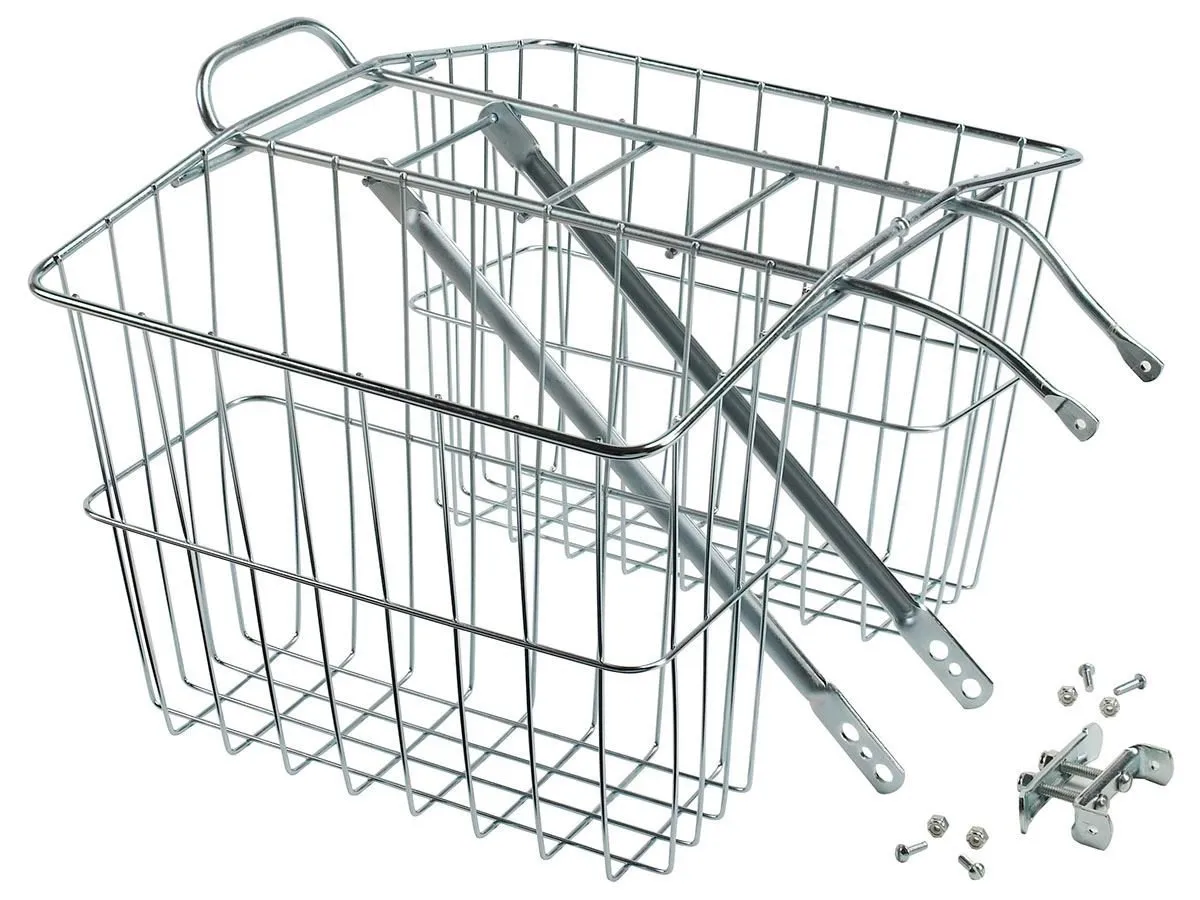 Wald pakethållare med korg silver medium Wald pakethållare med korg silver medium