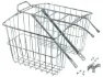 Wald pakethållare med korg silver medium