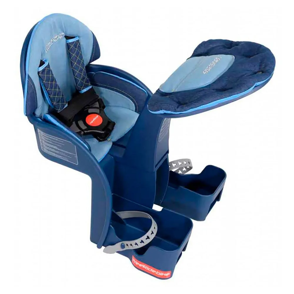 Weeride Deluxe Frammonterad Barnsits För Cykel, Blue, Max 15kg