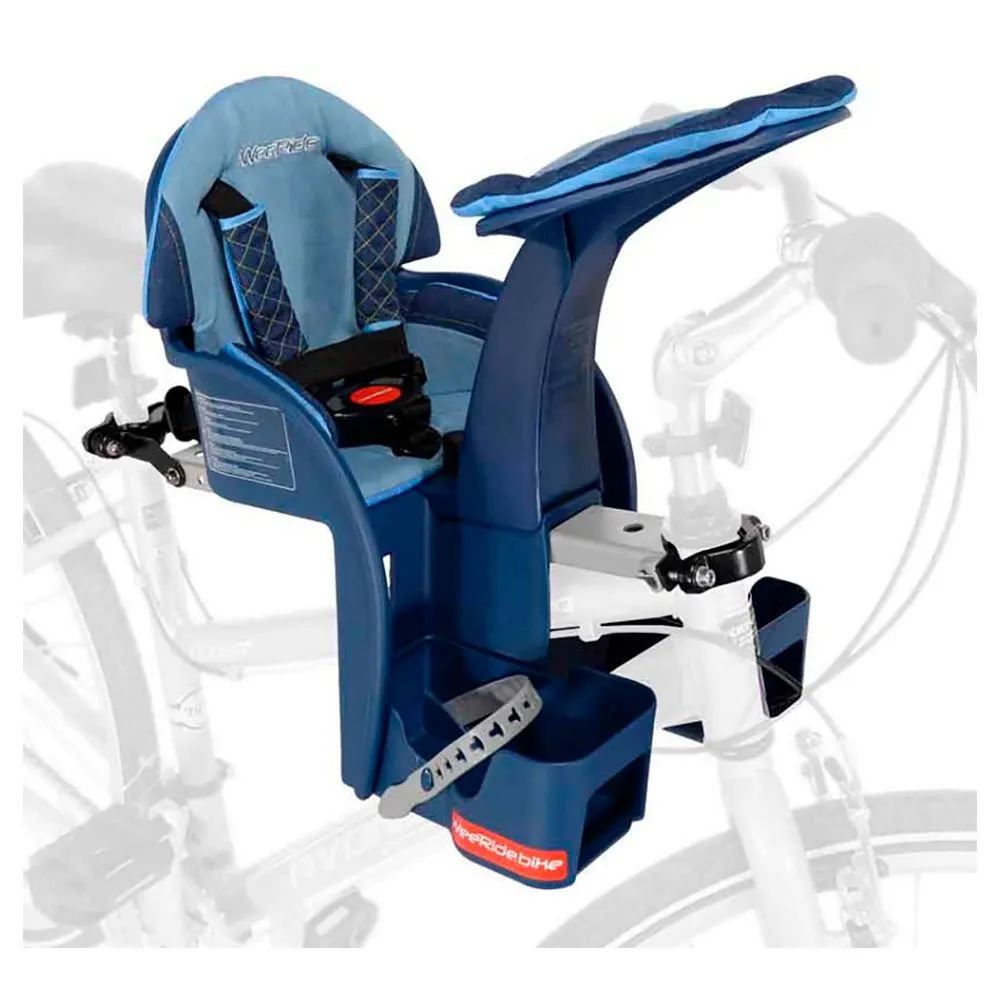 Weeride Deluxe Frammonterad Barnsits För Cykel, Blue, Max 15kg