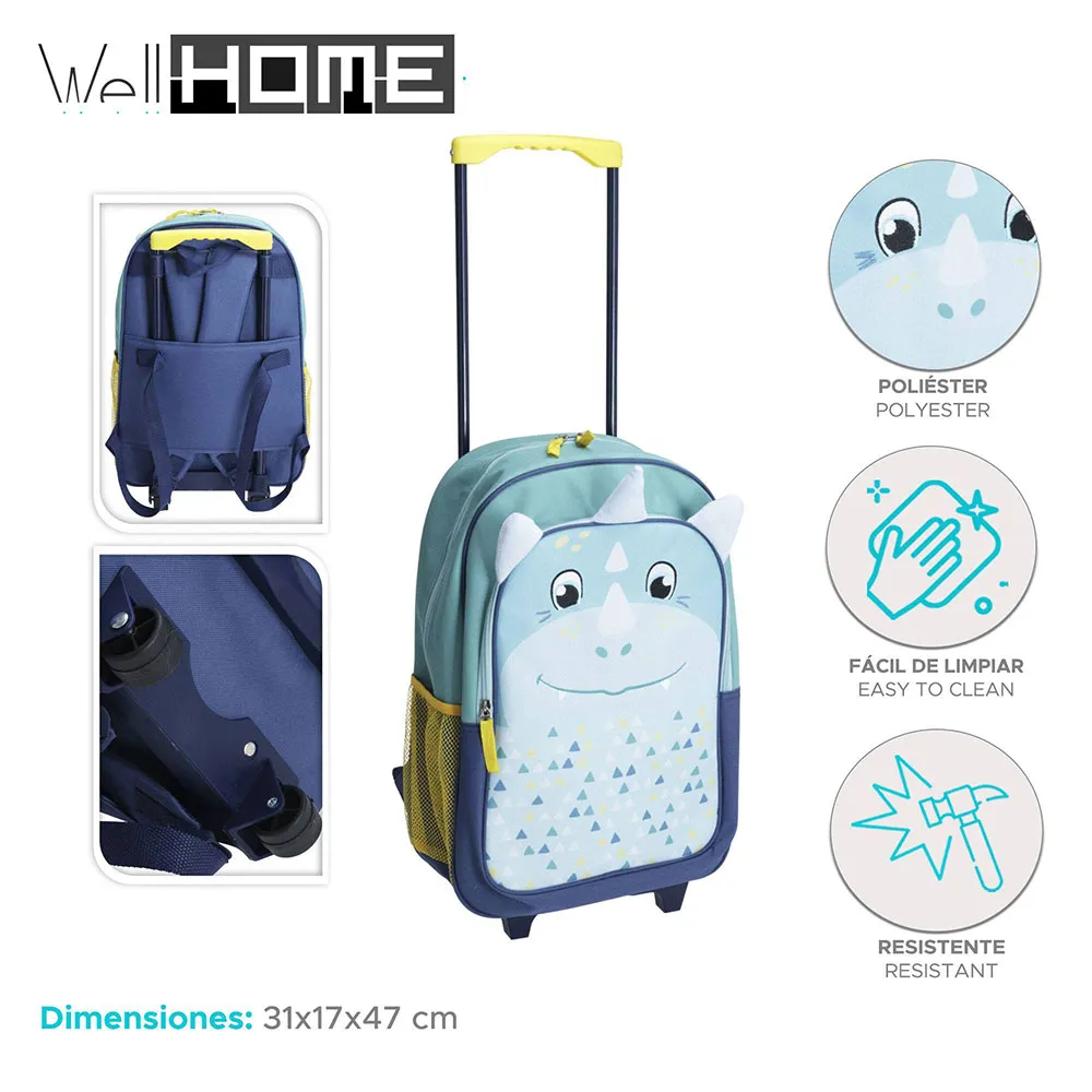 Wellhome 31x17x47 Cm Dino Ryggsäck, Blue Wellhome 31x17x47 Cm Dino Ryggsäck, Blue