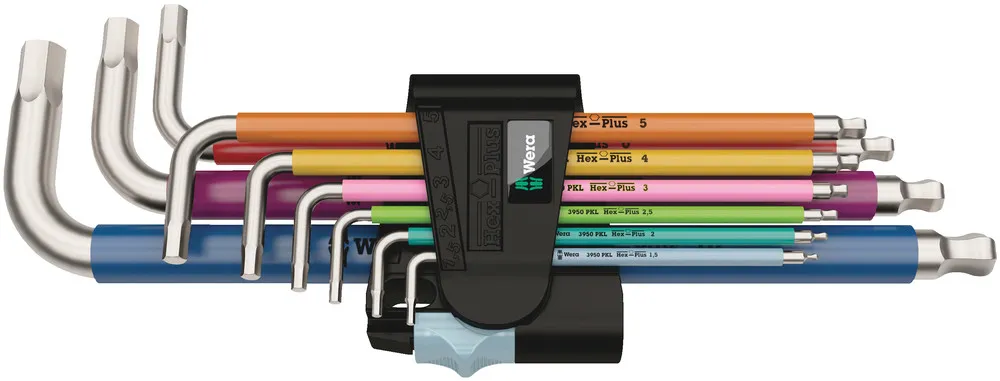 Wera 3950/9 Stainless Insexnyckel Set, Silver / multicolour, One Size Wera 3950/9 Stainless Insexnyckel Set, Silver / multicolour, One Size