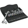Wera 8100 Sa 7 Zyklop Metall-spärrskaftsats Med Genomgående Fyrkant, Silver, One Size