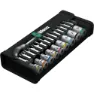 Wera 8100 Sa 7 Zyklop Metall-spärrskaftsats Med Genomgående Fyrkant, Silver, One Size