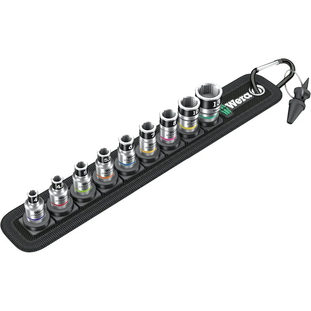 Wera Bälte A 1 Zyklop-hylsnyckelsats Med Hållfunktion 1/4-tumsfattning, Silver / black, One Size Wera Bälte A 1 Zyklop-hylsnyckelsats Med Hållfunktion 1/4-tumsfattning, Silver / black, One Size