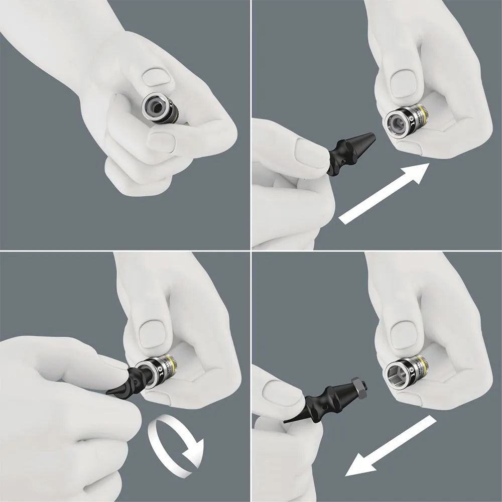 Wera Bälte A 1 Zyklop-hylsnyckelsats Med Hållfunktion 1/4-tumsfattning, Silver / black, One Size Wera Bälte A 1 Zyklop-hylsnyckelsats Med Hållfunktion 1/4-tumsfattning, Silver / black, One Size