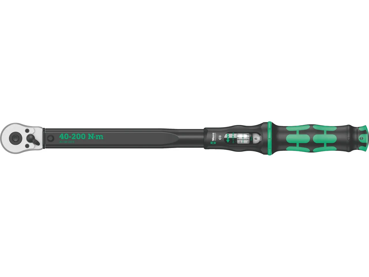 Wera Click-Torque C 3 Drehmomentschlüssel mit Umschaltratsche, Black / green, One Size Wera Click-Torque C 3 Drehmomentschlüssel mit Umschaltratsche, Black / green, One Size