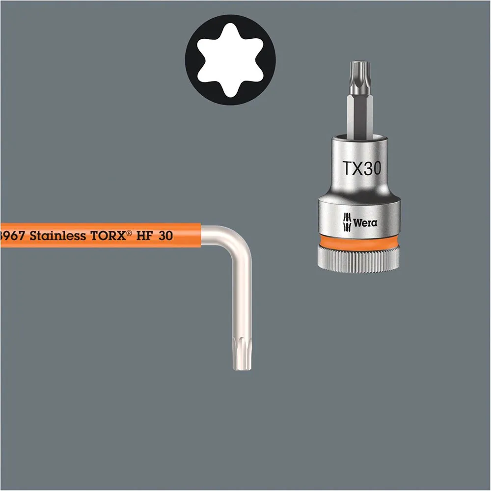 Wera Rostfritt 3967/9 Tx Sxl Hf 1 L-nyckelsats, Multicolour, One Size