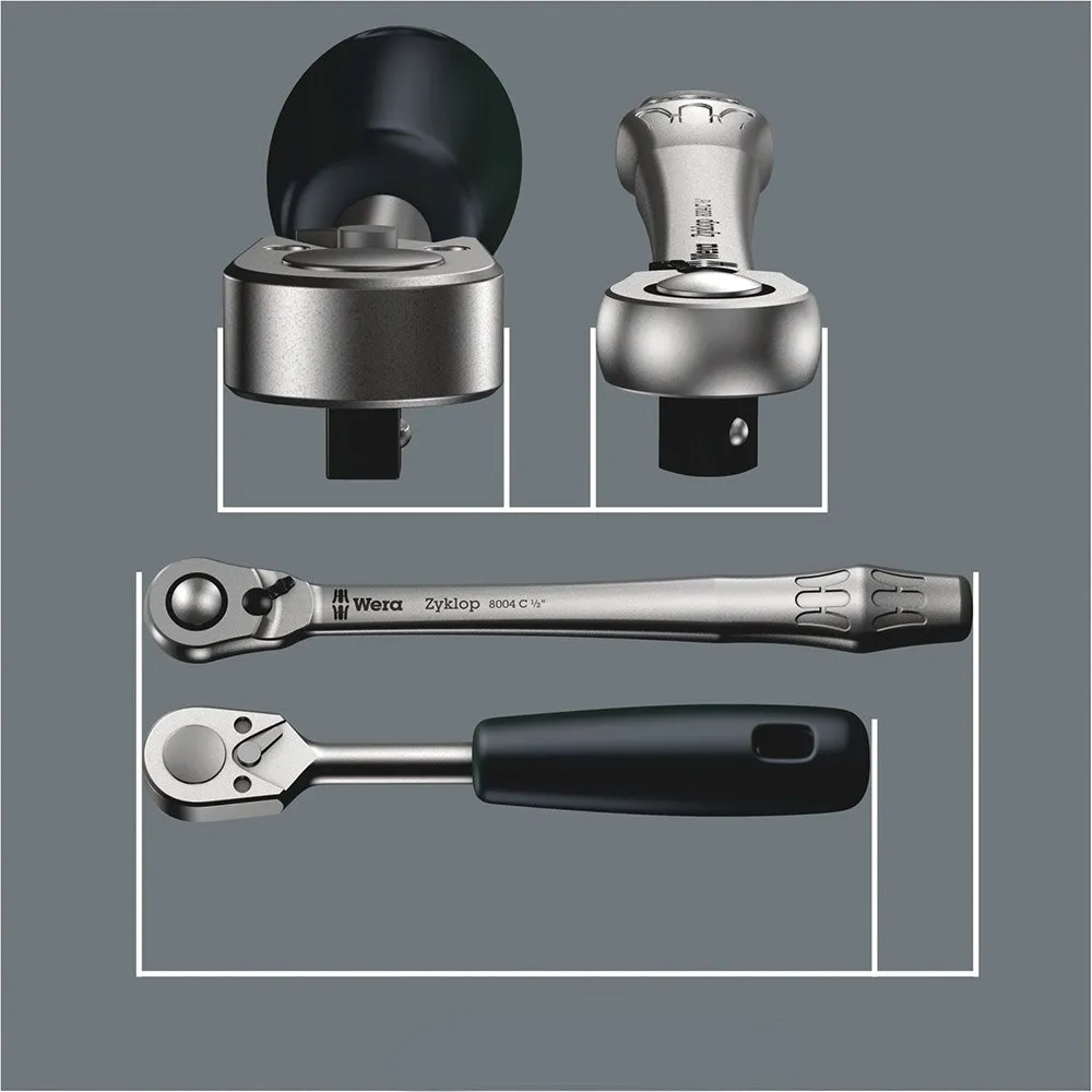 Wera Verktyg 8004 C Zyklop Metal Ratchet 1/2 Drive, Silver, One Size Wera Verktyg 8004 C Zyklop Metal Ratchet 1/2 Drive, Silver, One Size