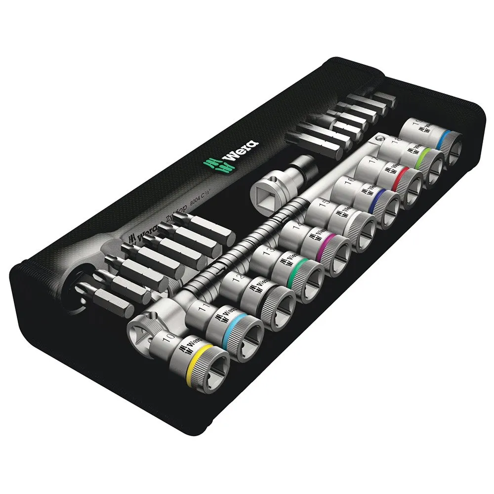 Wera Zyklop Metal Ratchet Set 8100 Sc 8, Silver, One Size Wera Zyklop Metal Ratchet Set 8100 Sc 8, Silver, One Size