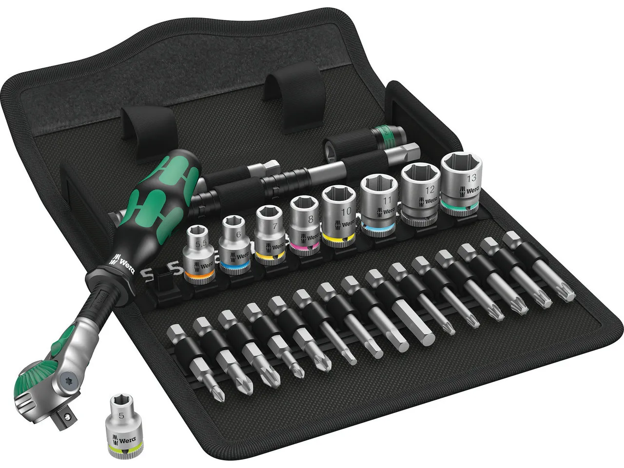 Wera Zyklop Speed Ratsche 1/4" mit Steckschlüsselsatz Wera Zyklop Speed Ratsche 1/4" mit Steckschlüsselsatz