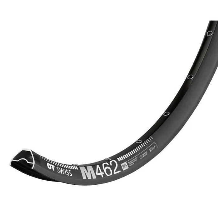 Wiener Dt Swiss M462 27.5´´ Cl Disc Boost Mtb Framhjul, Black / white, 15 X 110mm