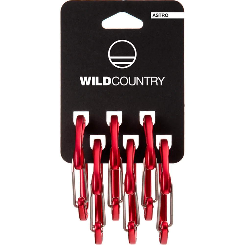 Wild Country Astro Pack Karabinkrok 6 Enheter, Red, One Size