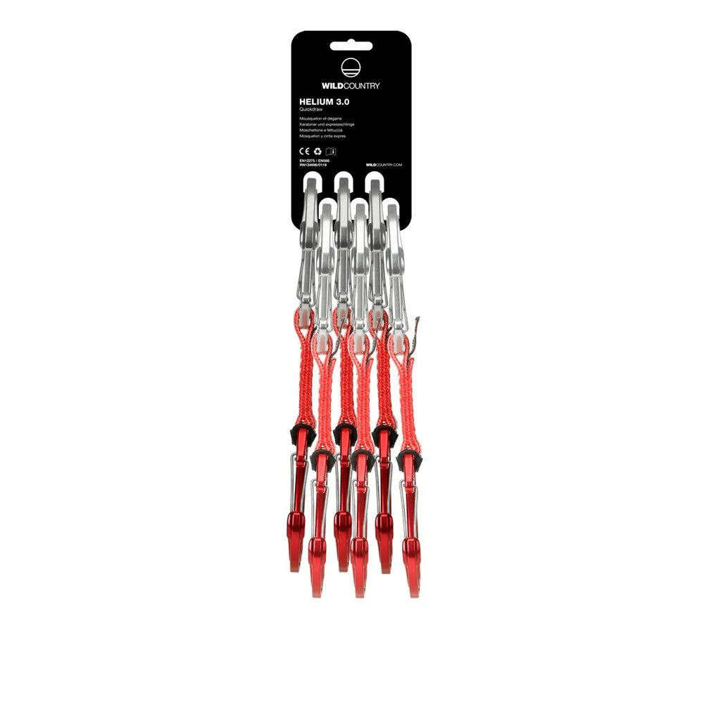 Wild Country Helium 3.0 Quickdraw 6 Enheter, Red, 10cm