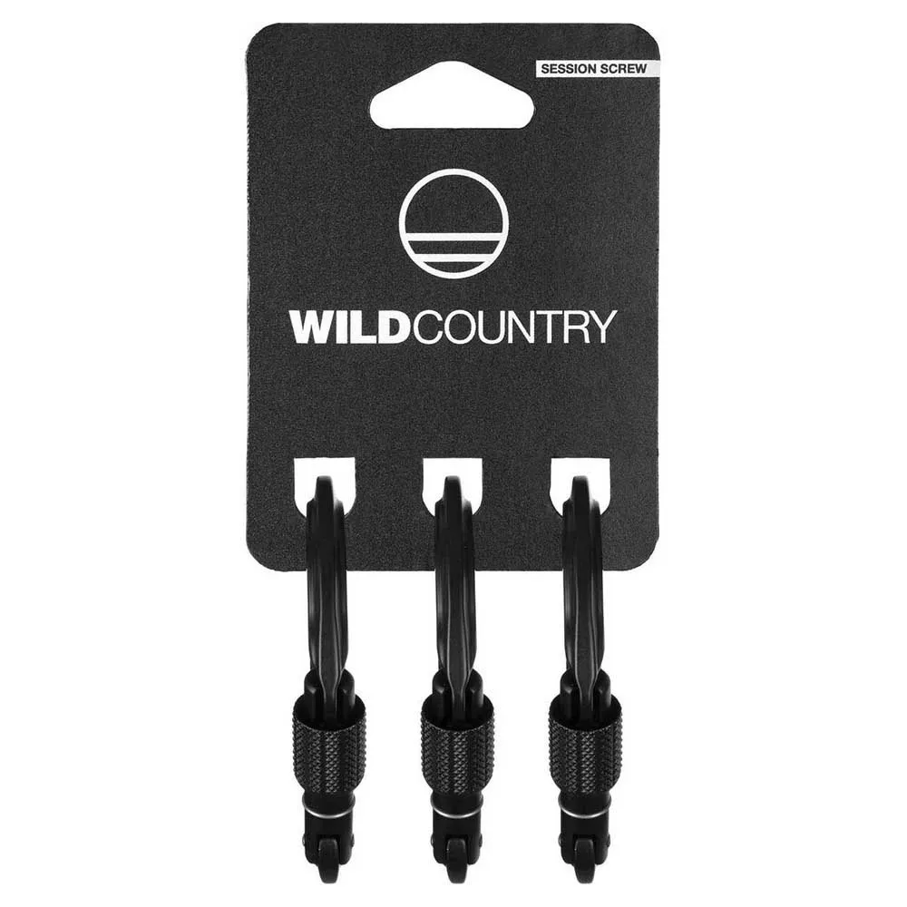 Wild Country Session Screw Karabinkrok 3 Enheter, Black, One Size