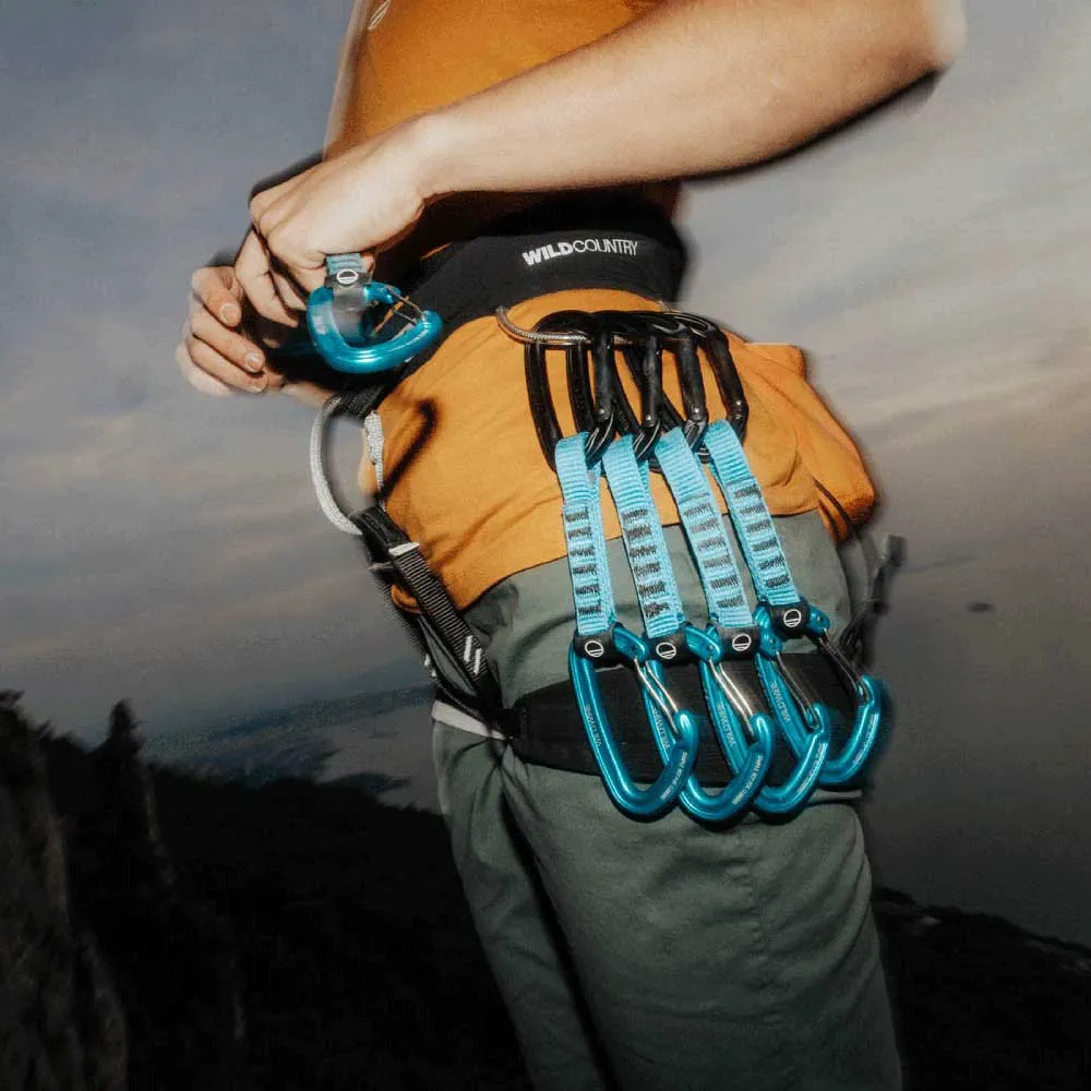 Wild Country Wildhibrid Pack Quickdraw 6 Enheter, Black / turquoise, 12cm Wild Country Wildhibrid Pack Quickdraw 6 Enheter, Black / turquoise, 12cm