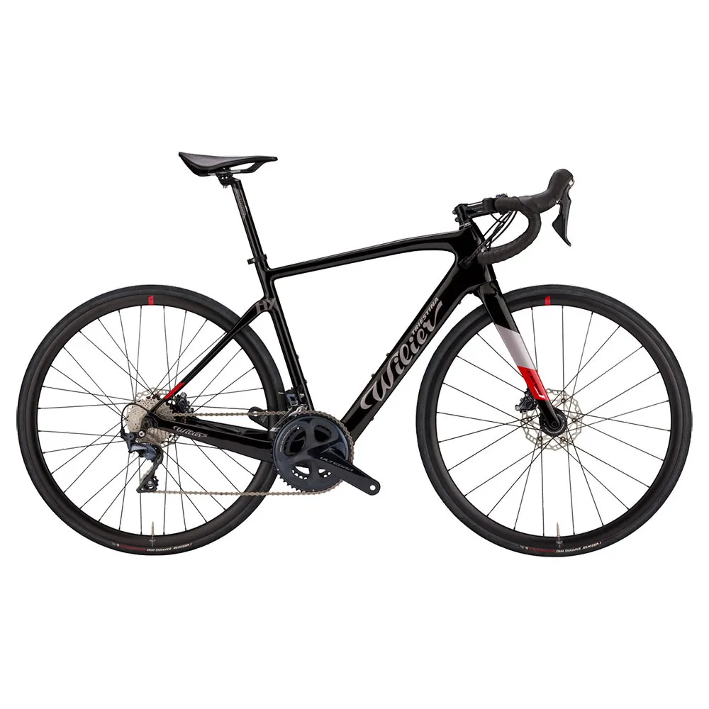 Wilier Cento1 Hybrid Hy-ndr28 105 Rd-r7000 Gs 2025 Elcykel Racer, Black / grey / red, M, 250Wh