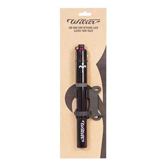 Wilier Mountain Extractable Mini Pump, Black, 80psi