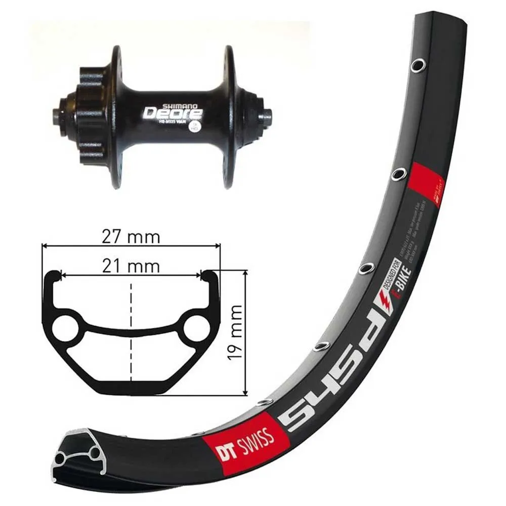 Winora Dt Swiss 545 Disc Cl Shimano Deore 26´´ Framhjul, Black, 9 x 100mm