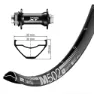 Winora Dt Swiss M502 Shimano Deore Xt 8010 29´´ Cl Disc Framhjul, Black, 15 x 110mm
