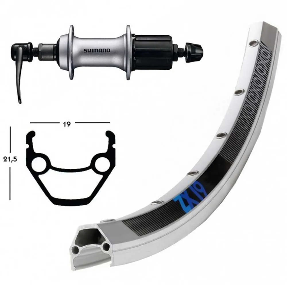 Winora Exal Zx 19 700 Qr Shimano Acera T3000 8s Bakhjul, Silver, 10 x 135mm