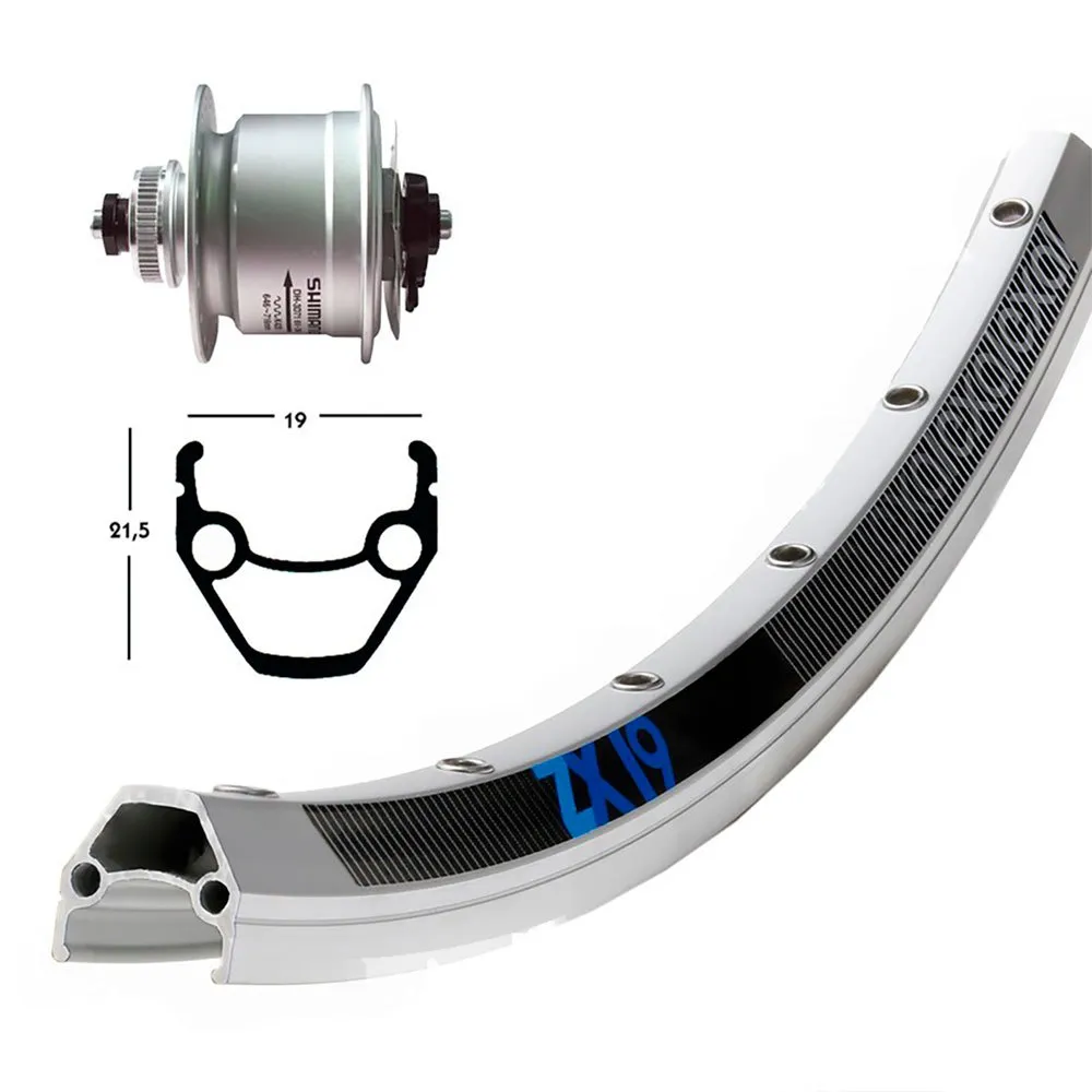 Winora Exal Zx 19 Dynamo Shimano Dh3d72 Cl Disc Framhjul, Silver, 9 x 100mm Winora Exal Zx 19 Dynamo Shimano Dh3d72 Cl Disc Framhjul, Silver, 9 x 100mm