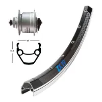 Winora Exal Zx 19 Qr Dynamo Shimano Dh3d72 Cl Disc Framhjul För Landsvägscykel