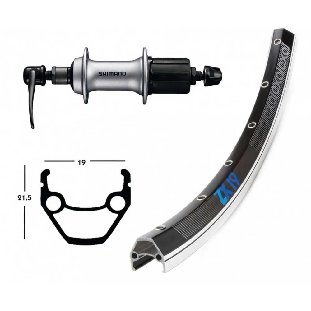 Winora Exal Zx 19 Qr Shimano Acera T3000 26´´ Bakhjul, Black / silver, 10 x 135mm