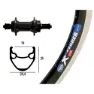Winora Rigida X-plorer Qr 6-7s 26´´ Bakhjul, Black, 10 x 135mm