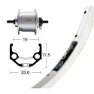 Winora Rigida Zac 19 Dynamo Shimano Dh3n31 Framhjul För Landsvägscykel, Silver, 9 x 100mm