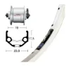 Winora Rigida Zac 19 Qr Dynamo Shimano Dh3n30 Framhjul För Landsvägscykel, Silver, 9 x 100mm