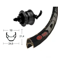 Winora Rigida Zac 2000 Qr Dynamo Shimano Dh3d35 6b Disc Framhjul För Landsvägscykel Winora Rigida Zac 2000 Qr Dynamo Shimano Dh3d35 6b Disc Framhjul För Landsvägscykel
