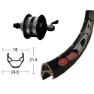 Winora Rigida Zac 2000 Qr Dynamo Shimano Dh3d35 Cl Disc Framhjul, Black, 9 x 100mm