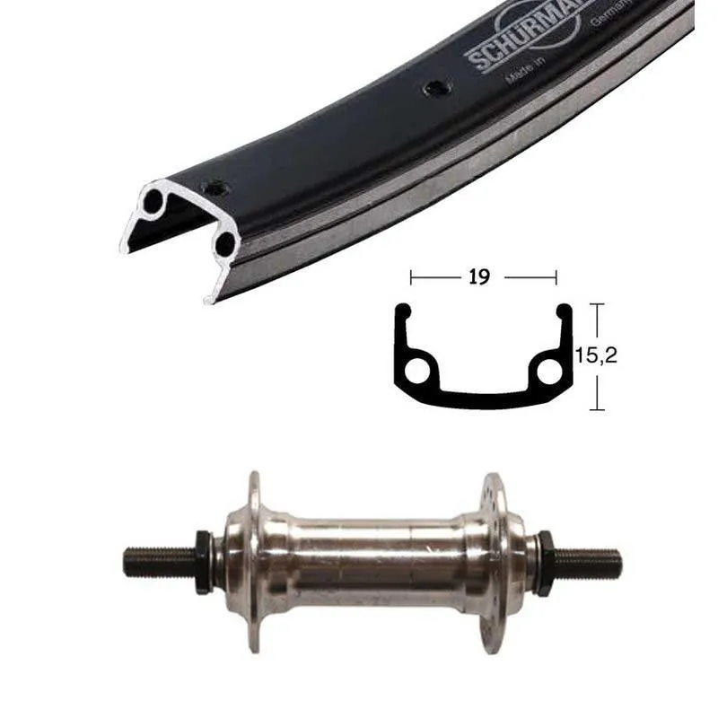 Winora Schurmann Sport Framhjul För Landsvägscykel, Black, 9 x 100mm