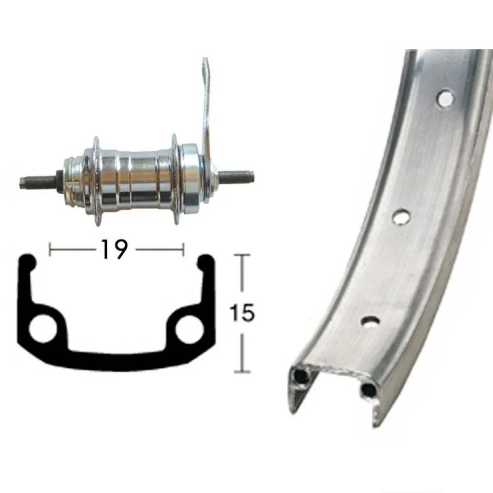 Winora Skid 1s 20´´ Bakhjul, Matte silver, 10 x 135mm