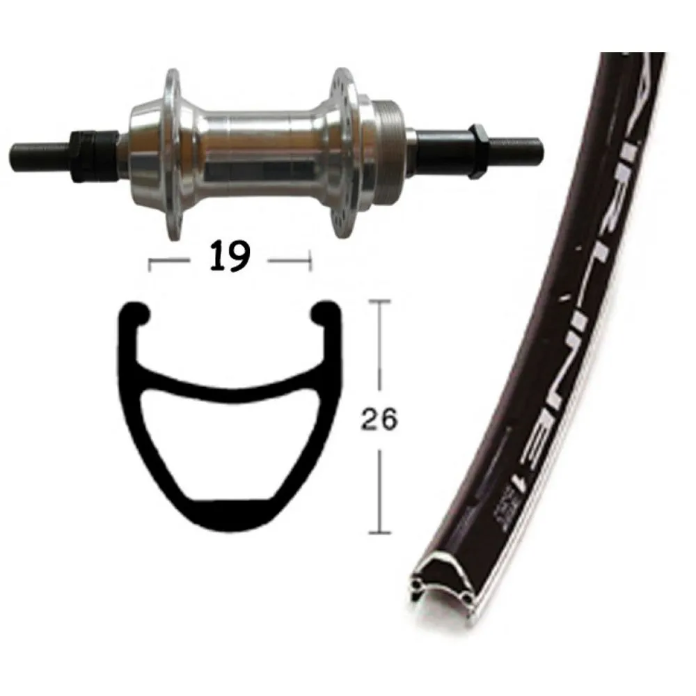 Winora Vuelta Airline 1 6-7s Bakhjul, Black / silver, 10 x 135mm