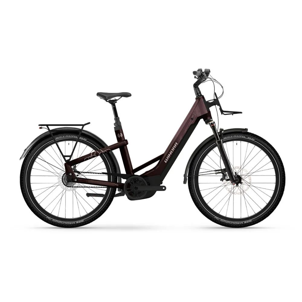 Winora Yakun R5 Low Nexus 2025 Elcykel, Red / violet red, S, 600Wh Winora Yakun R5 Low Nexus 2025 Elcykel, Red / violet red, S, 600Wh