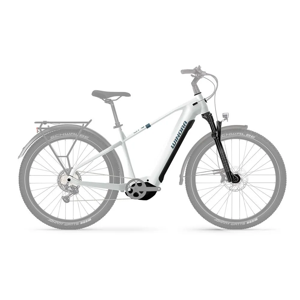 Winora Yucatan X12 Pro Low 27.5´´ Elcykel Ram För Stadscykel Refurbished, White, 50