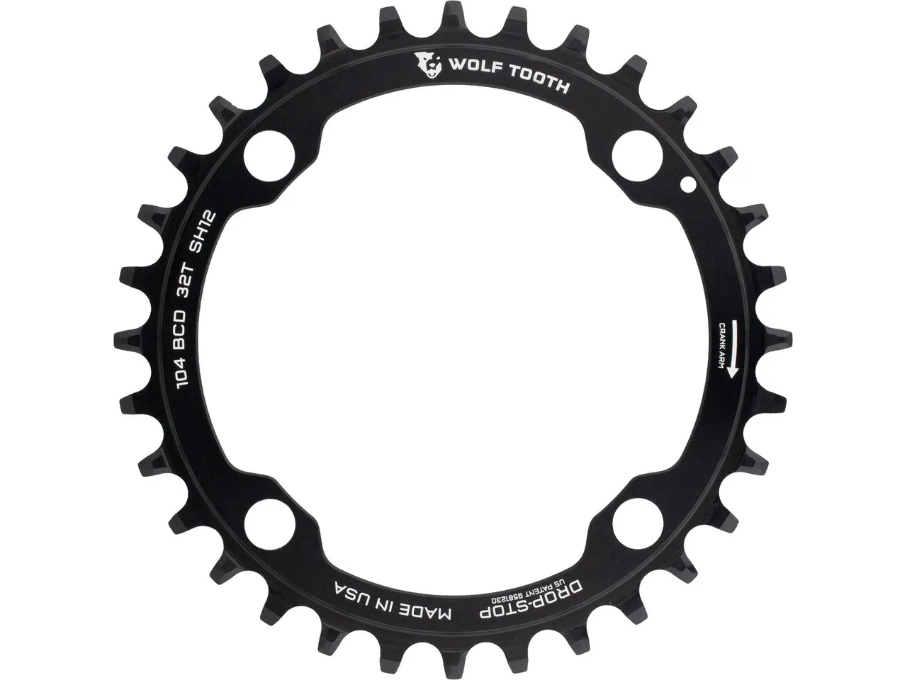 Wolf Tooth 104 BCD Kettenblatt für Shimano HG+ 12-fach Kette
