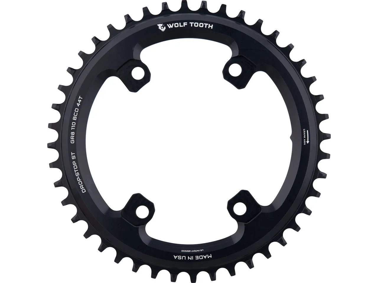 Wolf Tooth 110 BCD Asymmetric 4-Arm Kettenblatt Shimano GRX für HG+ 12-fach Kette