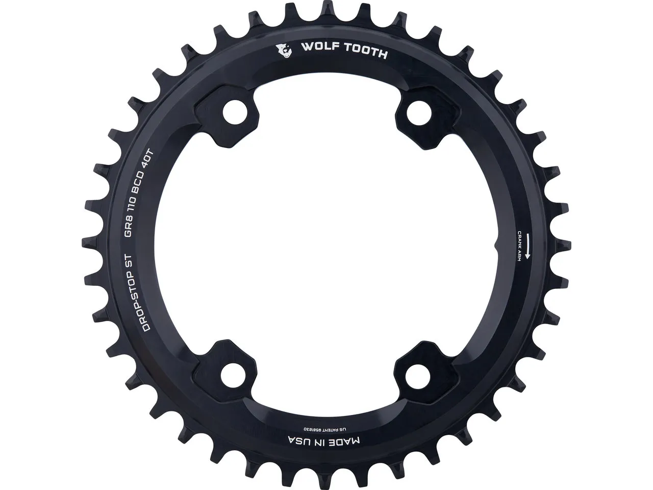 Wolf Tooth 110 BCD Asymmetric 4-Arm Kettenblatt Shimano GRX für HG+ 12-fach Kette Wolf Tooth 110 BCD Asymmetric 4-Arm Kettenblatt Shimano GRX für HG+ 12-fach Kette