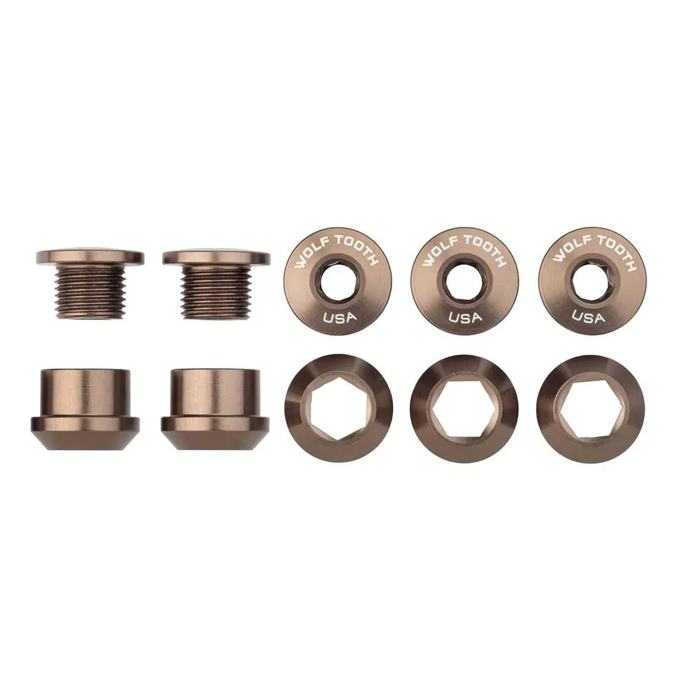 Wolf Tooth Aluminium Cnc Vevparti Skruvsats 5 Enheter, Espresso, 6mm