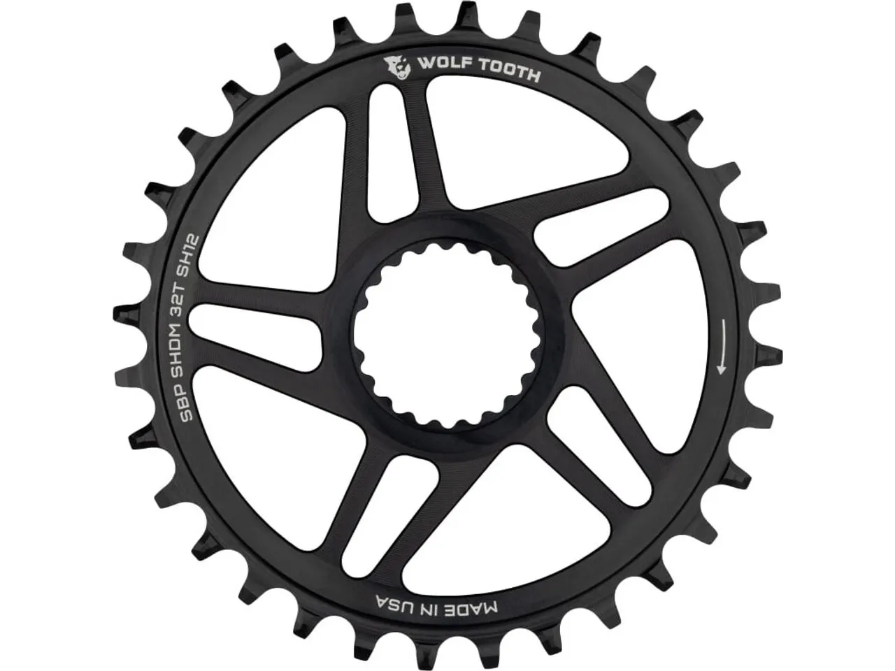Wolf Tooth Direct Mount Boost Kettenblatt Shimano für HG+ 12-fach Kette