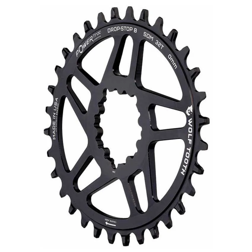 Wolf Tooth Dm Cinch Drop-stop B Boost Ovalt Kedjehjul, Black, 32t Wolf Tooth Dm Cinch Drop-stop B Boost Ovalt Kedjehjul, Black, 32t