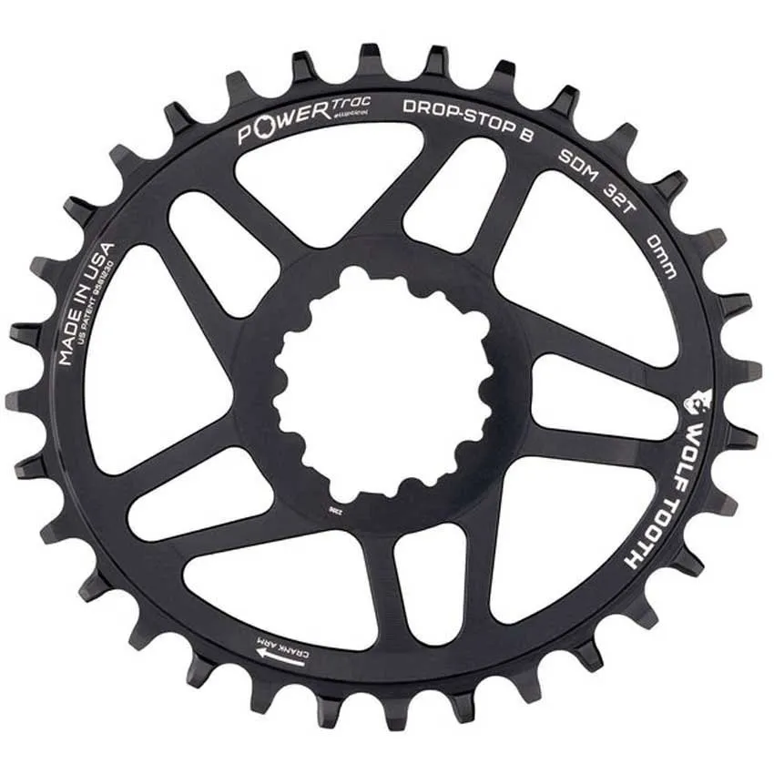 Wolf Tooth Dm Cinch Drop-stop B Boost Ovalt Kedjehjul, Black, 32t Wolf Tooth Dm Cinch Drop-stop B Boost Ovalt Kedjehjul, Black, 32t