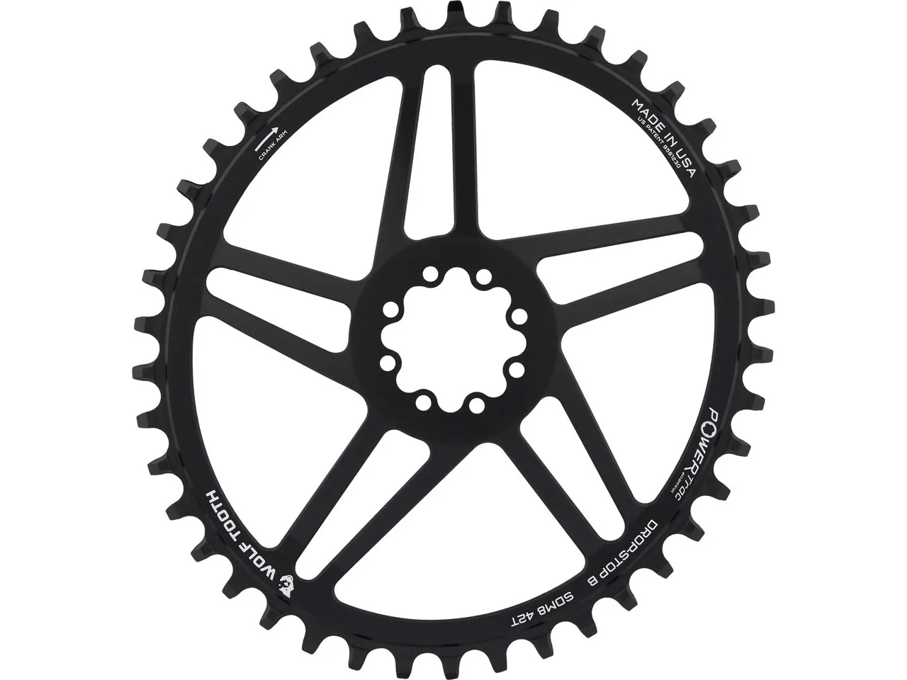 Wolf Tooth Elliptical Direct Mount Kettenblatt für SRAM 8-Bolt