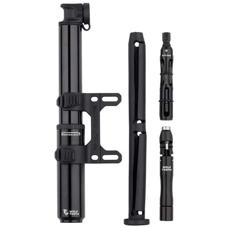 Wolf Tooth Encase 85cc Mini Pump, Black, 70psi Wolf Tooth Encase 85cc Mini Pump, Black, 70psi