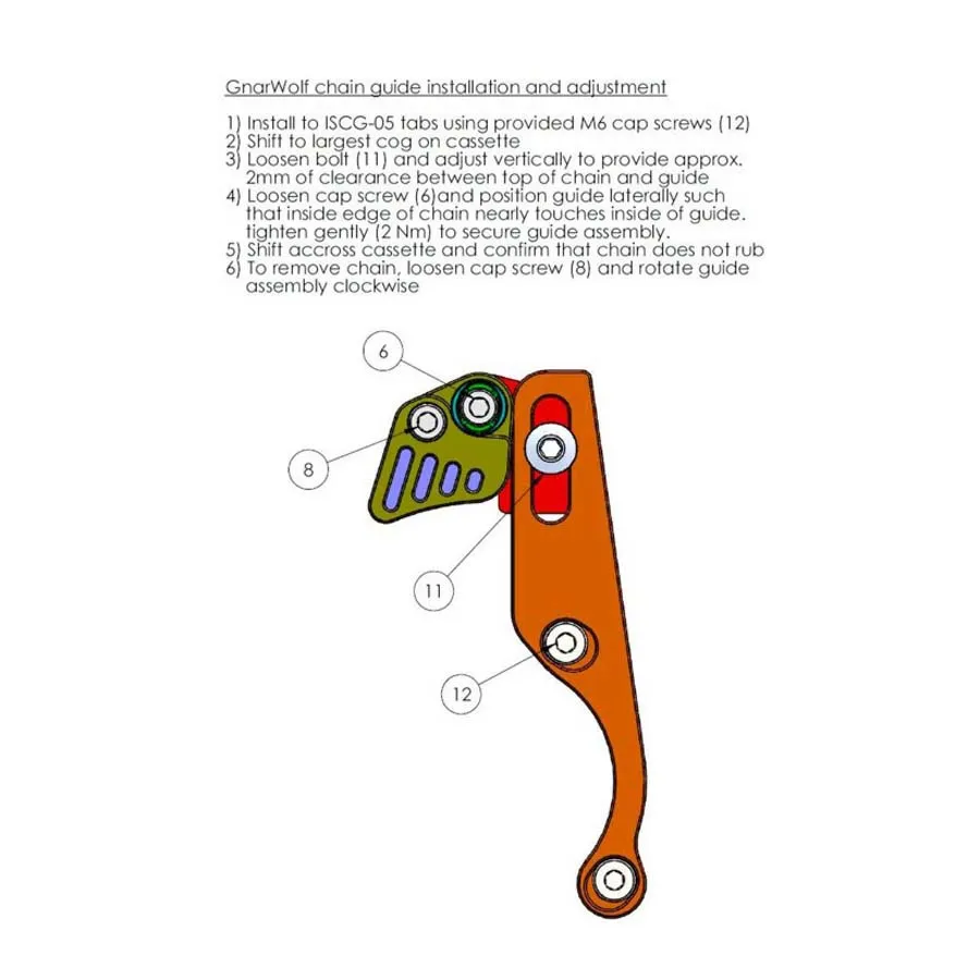Wolf Tooth Gnarwolf Iscg05 Rev2 Kedjeguide, Black, One Size Wolf Tooth Gnarwolf Iscg05 Rev2 Kedjeguide, Black, One Size